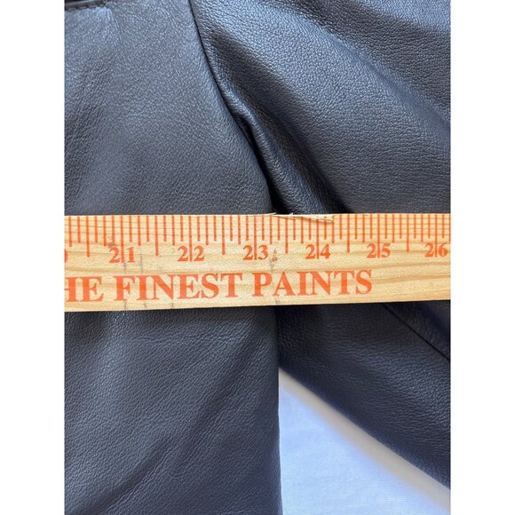 Arma Mens Black Leather Jacket With Quilted Lining & Zip Closure Size M - Picture 5 of 6